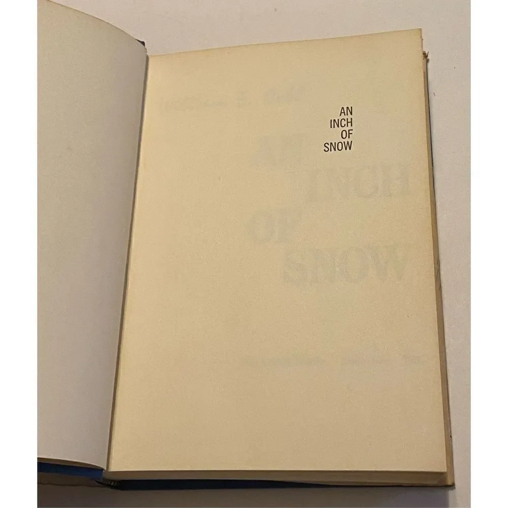 AN INCH OF SNOW by WILLIAM E. COBB (1964) Vintage Hardback w/Dust Jacket 1st